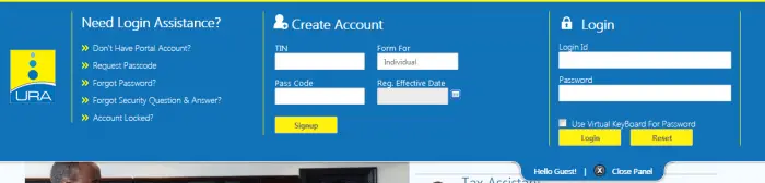 How To Create Your URA Taxpayer Account