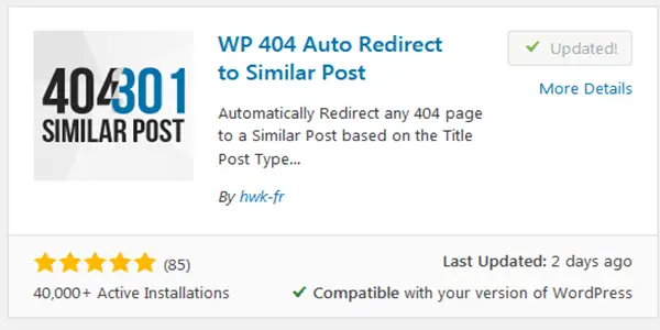 WP 404 Auto Redirect To Similar Post Plugin Review! Set And Forget
