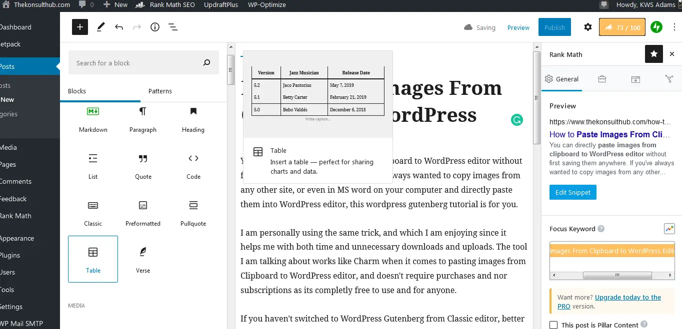 How to Paste Images From Clipboard to WordPress Editor