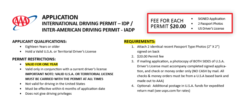 How To Get AAA International Driving Permit