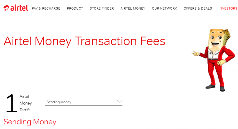 Airtel Money Charges 2025 (Uganda, Zambia, Kenya)