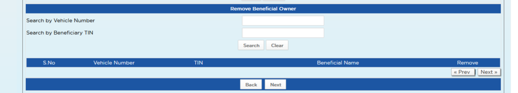 Remove  Beneficiary owner
